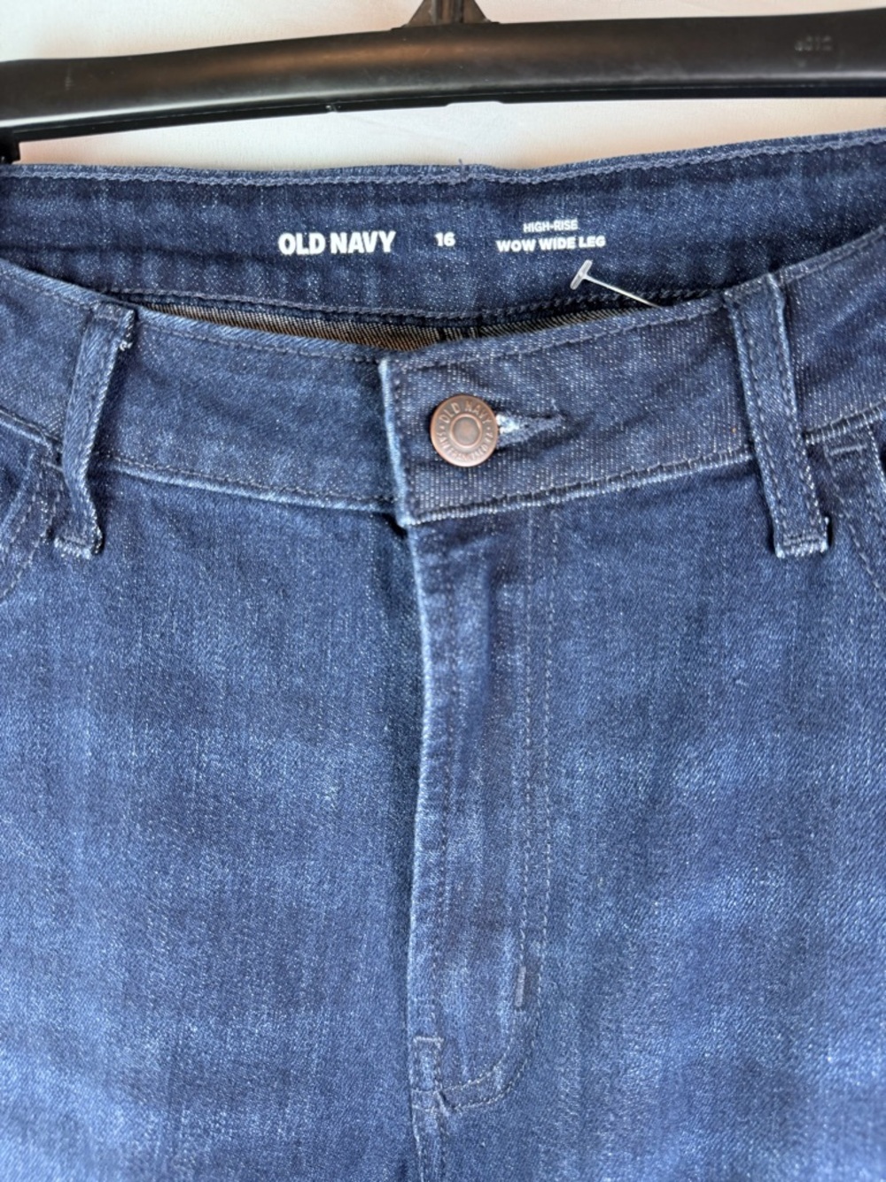 Old Navy High Rise Wow Wide Leg Jeans Dark Wash Size 16 - Picture 2 of 7